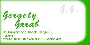 gergely garab business card